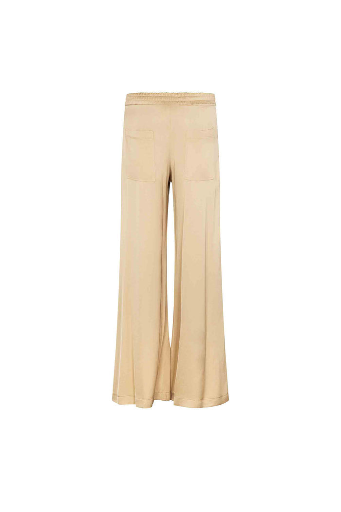 Akep Pantapalazzo In Raso Marrone Donna