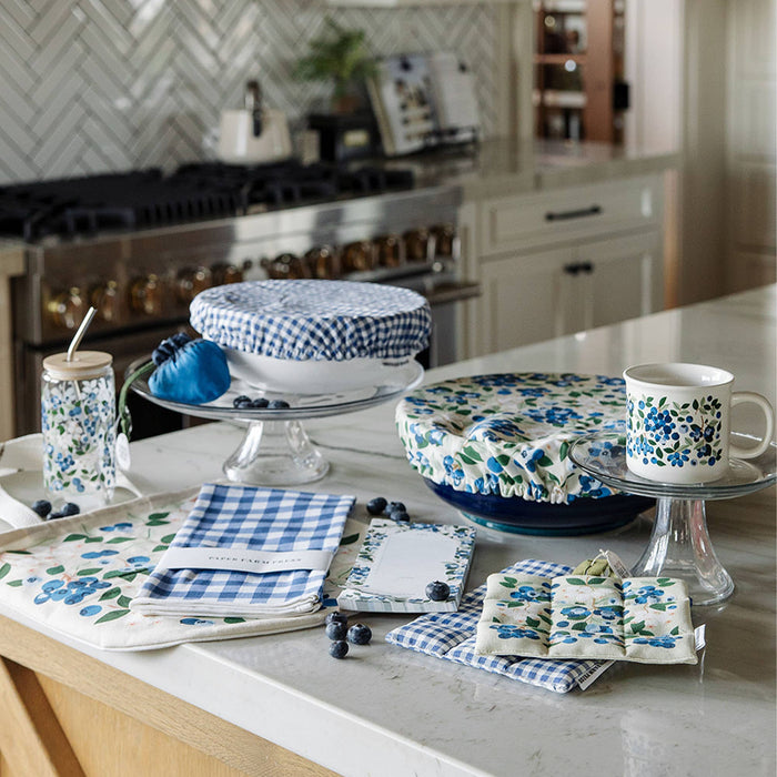 Blueberry Field Reusable Fabric Bowl Cover Set