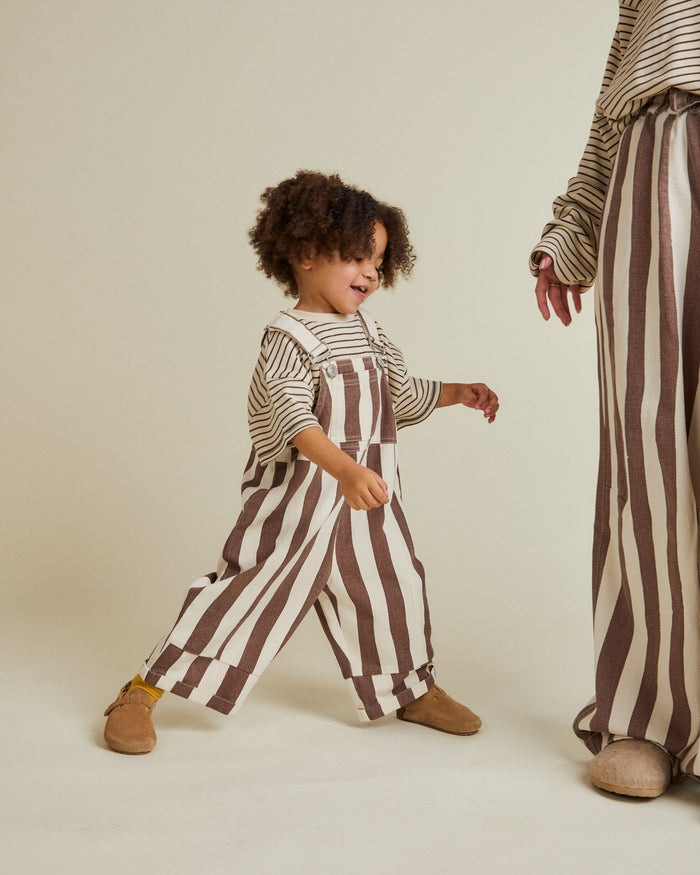 Claude & Co – Blythe Choc Stripe Dungaree