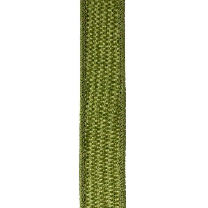 Designer Plush Velvet Elite Wired, Olive, 1 In, 10 Yards