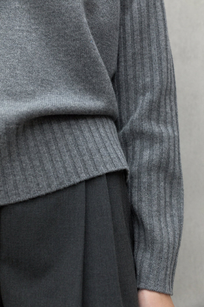 Ecoalf Maglia G/c Con Spacchi Grigio Donna