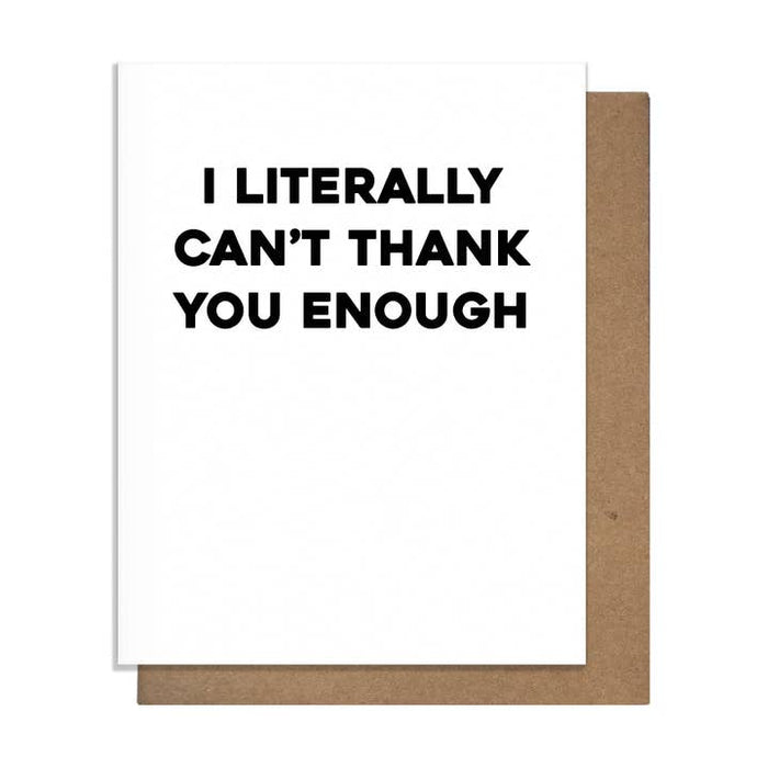 Literally Thank You Card