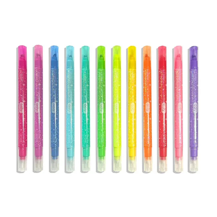 Ooly – Make No Mistake Glittery Erasable Markers Set of 12
