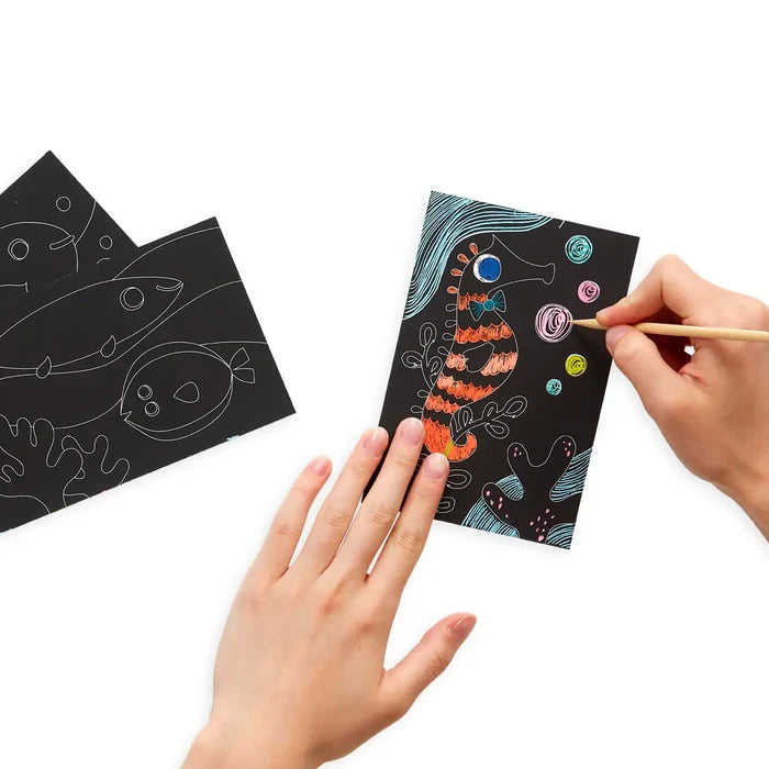 Ooly – Scratch & Scribble Art Mini Kit: Friendly Fish