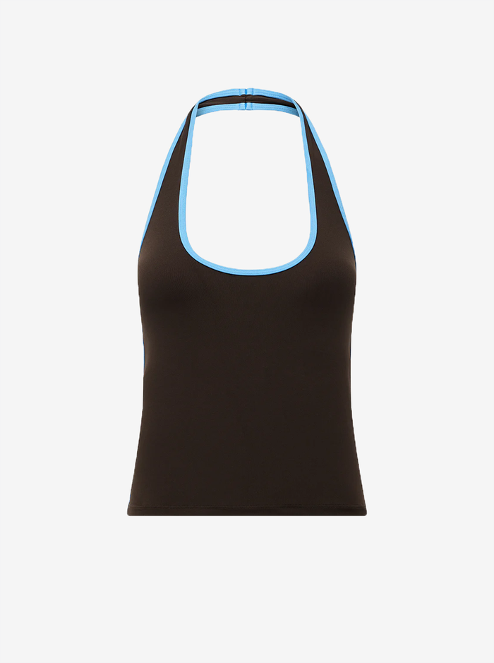 Radar Halter Tank in Coffee & Marina