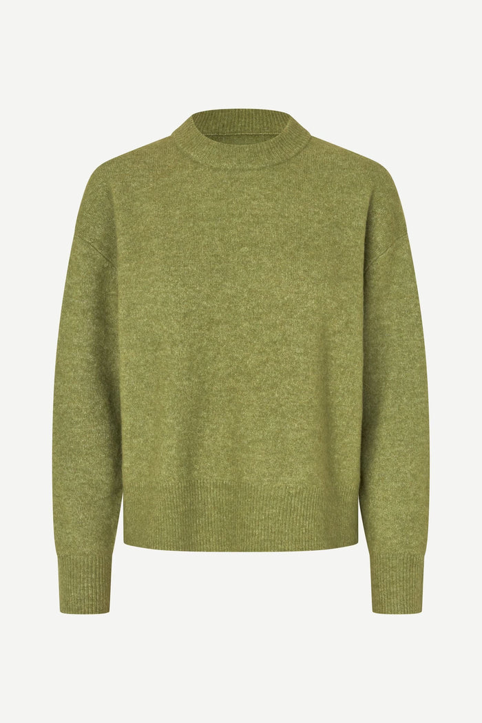 Samsoe Samsoe – Anour o-n Sweater in Mosstone