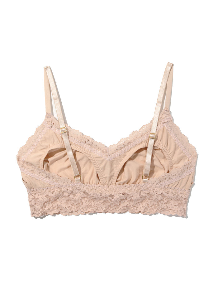 Chai Supima® Cotton Nursing Bralette - Flat Lay Interior View with Lace Band and Clasp Detail | Hanky Panky