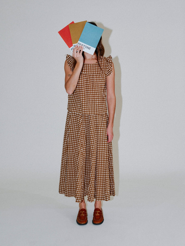 The Little Project – Polly Top in Chestnut Check