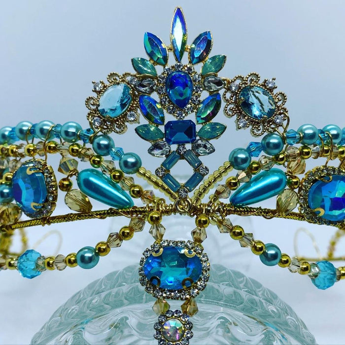 Turquoise Blue Bird Tiara - Dancewear by Patricia