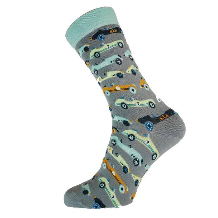 Vintage Cars Bamboo crew socks