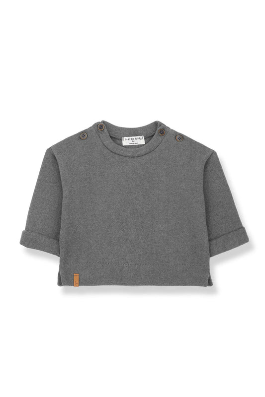 1+ In The Family Felpa Extra Soft G/c Grigio Bambino