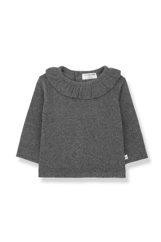 1+ In The Family T-shirt A Costina C/rouche Grigio Bambina