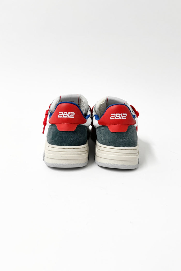 2b12 Sneakers Con Laccio Bianco Bambino