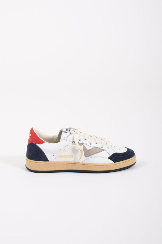 2b12 Sneakers Lacci Retro Rosso Bianco Bambino