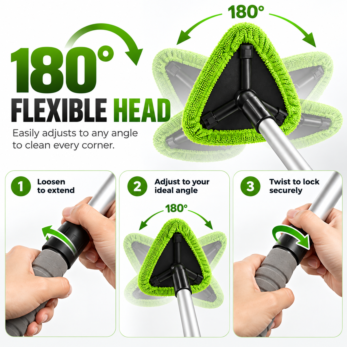 9-Piece Windshield Cleaning Kit – Extendable Car Window Cleaner for a Streak-Free Shine 🚗✨