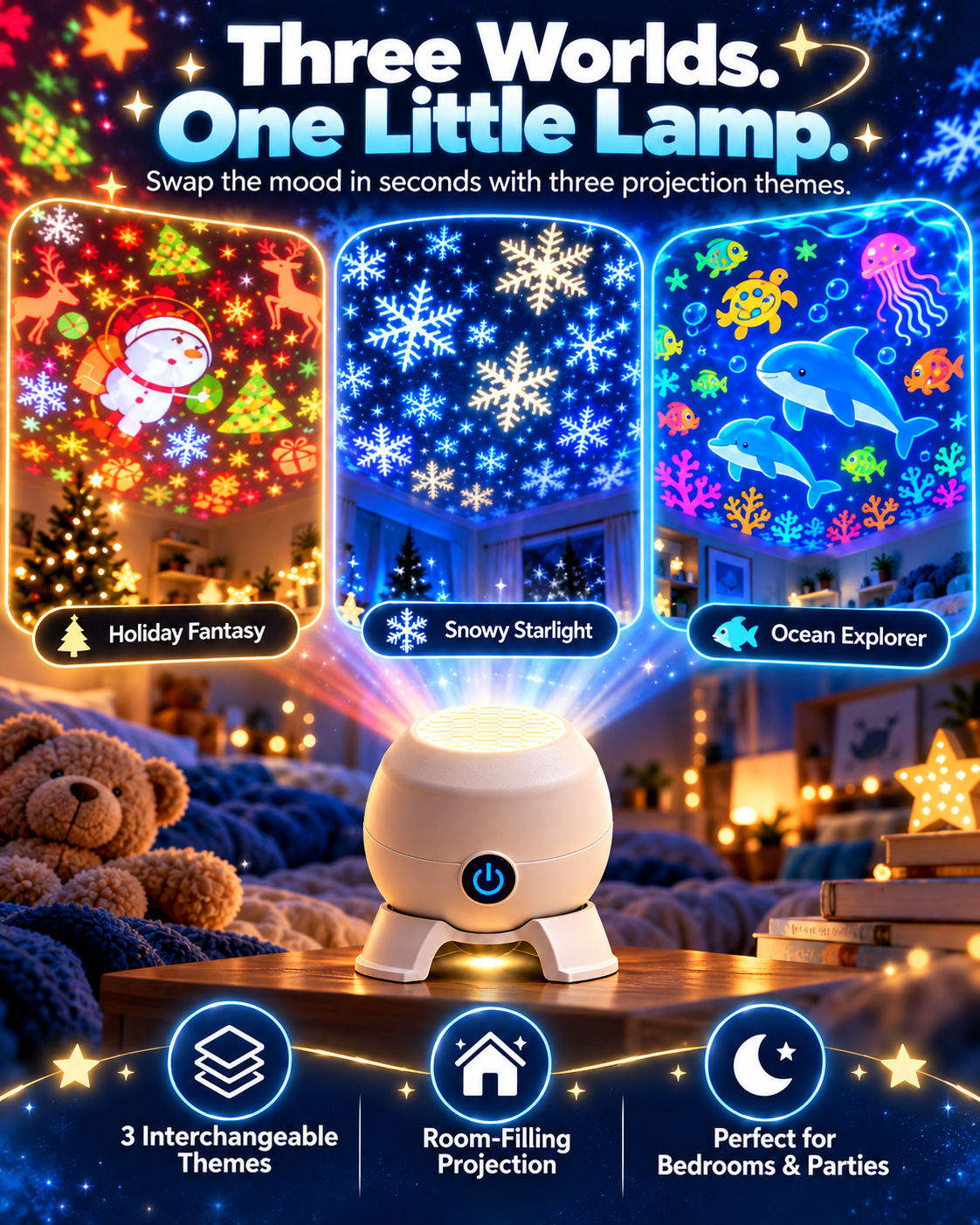 Turn Any Room Into a Christmas Wonderland – Holiday Projection Night Light