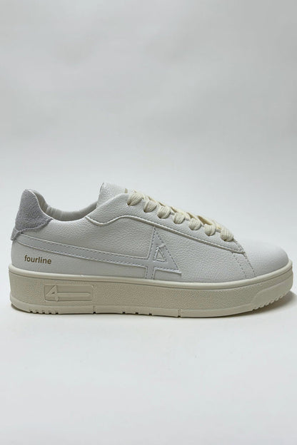 4 Fourline Sneakers Basket Bassa Bianco Donna