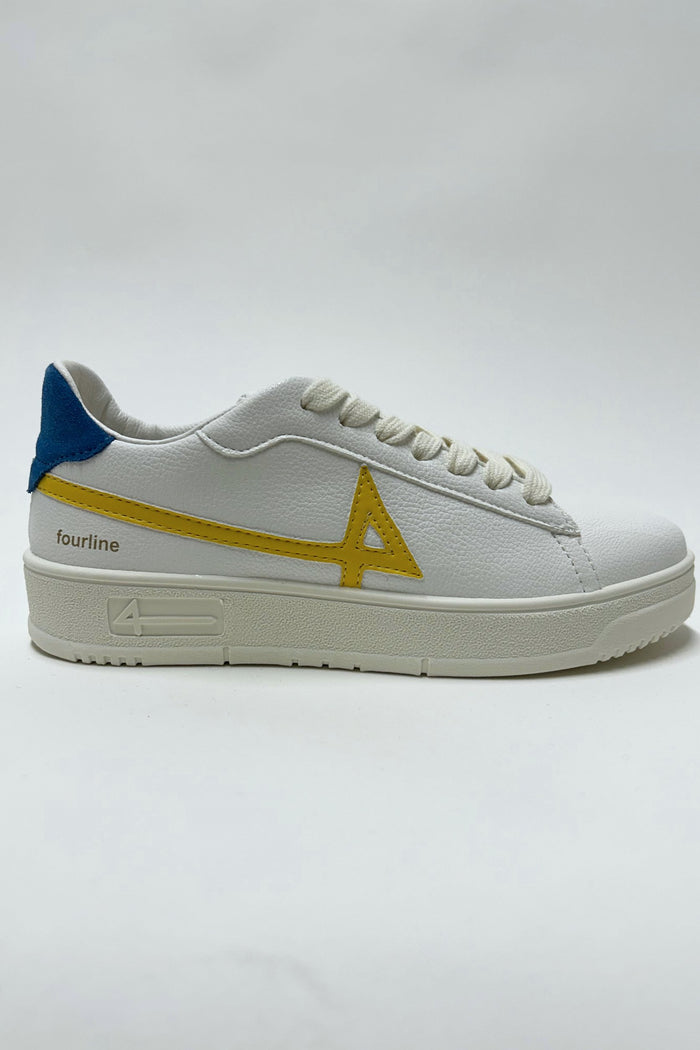 4 Fourline Sneakers Basket Bassa Giallo Donna