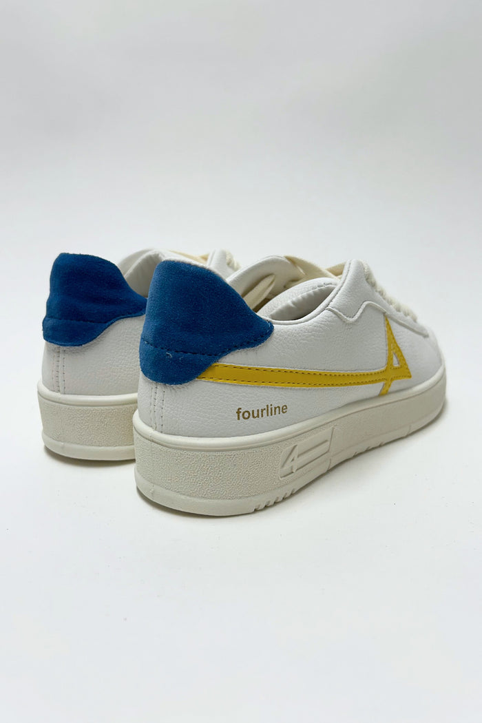 4 Fourline Sneakers Basket Bassa Giallo Donna