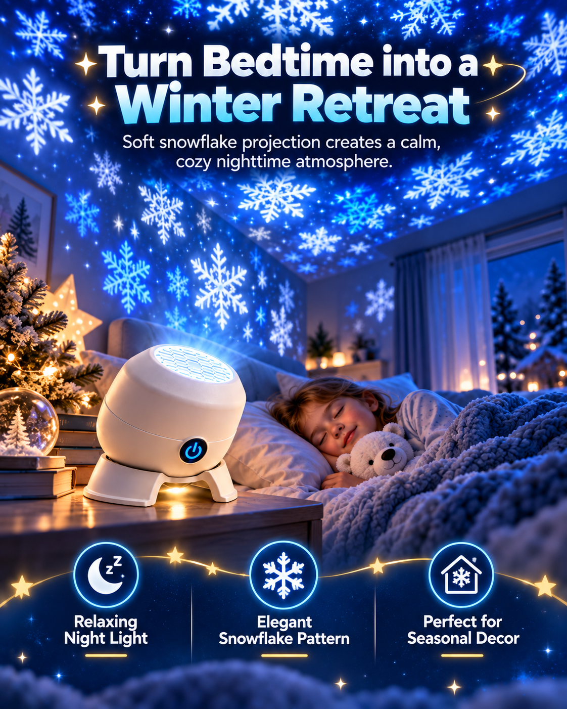 Turn Any Room Into a Christmas Wonderland – Holiday Projection Night Light