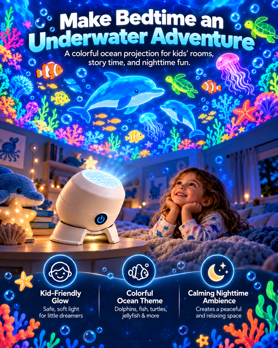 Turn Any Room Into a Christmas Wonderland – Holiday Projection Night Light