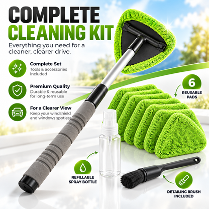 9-Piece Windshield Cleaning Kit – Extendable Car Window Cleaner for a Streak-Free Shine 🚗✨