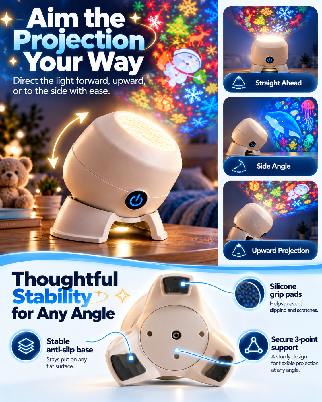Turn Any Room Into a Christmas Wonderland – Holiday Projection Night Light