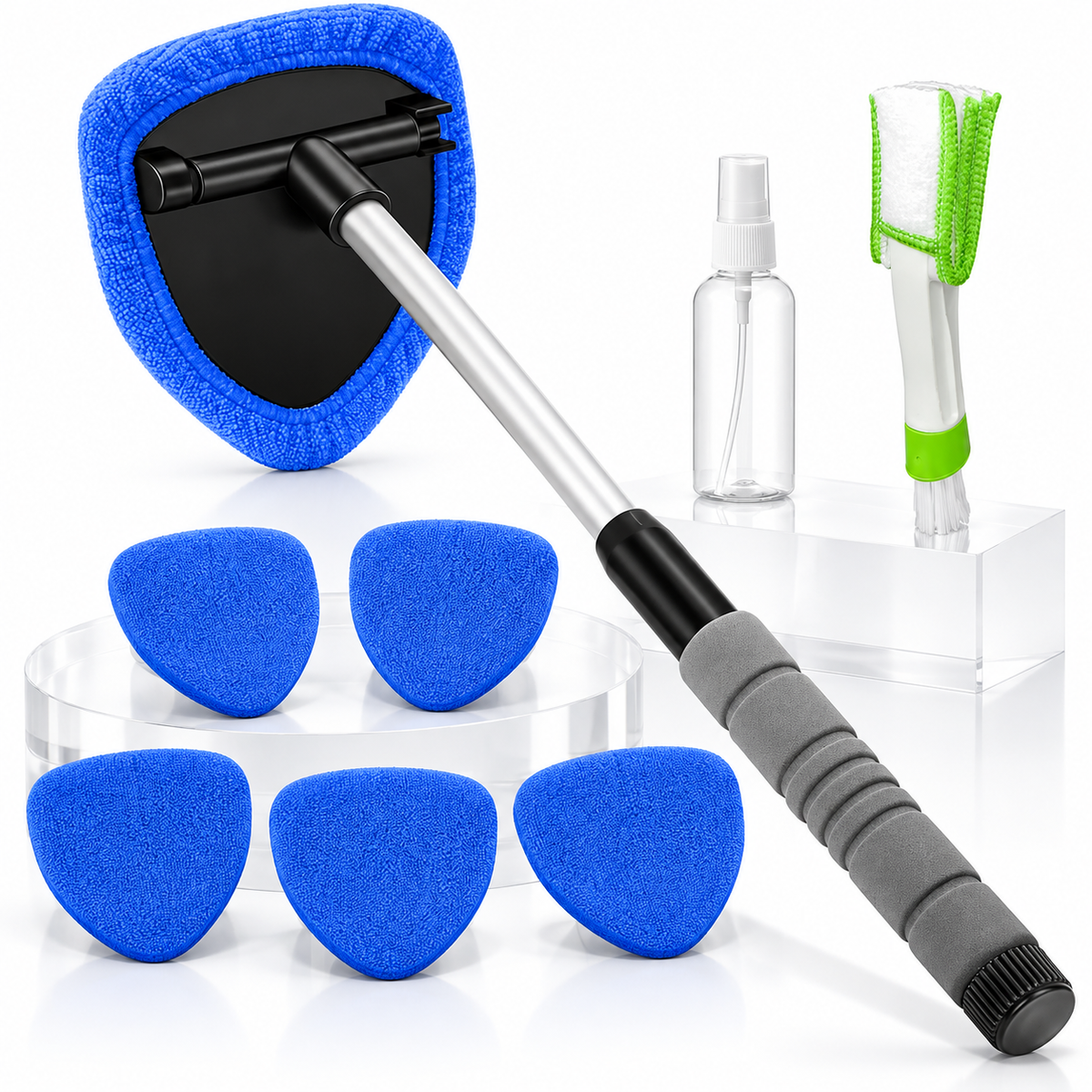 9-Piece Windshield Cleaning Kit – Extendable Car Window Cleaner for a Streak-Free Shine 🚗✨