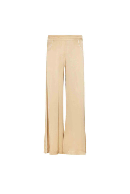 Akep Pantapalazzo In Raso Marrone Donna