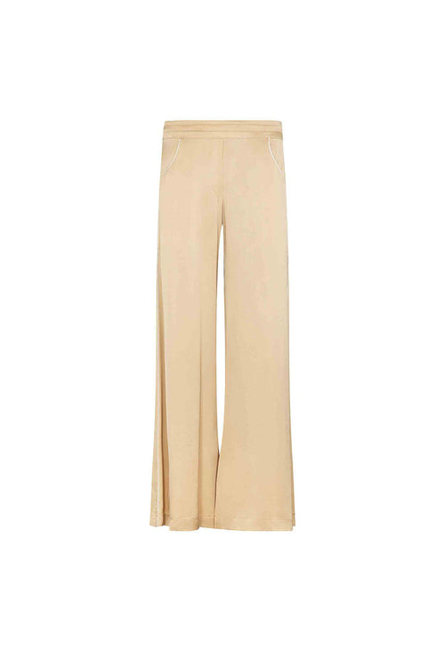 Akep Pantapalazzo In Raso Marrone Donna