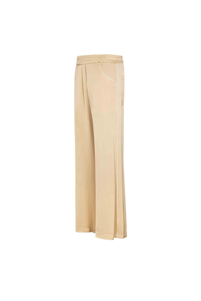 Akep Pantapalazzo In Raso Marrone Donna