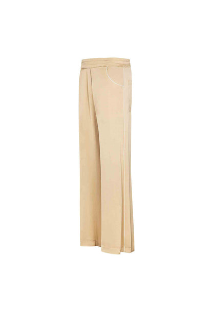 Akep Pantapalazzo In Raso Marrone Donna
