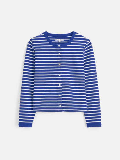 Alex Mill – Coco Sport Striped Cardigan in Blue and Ivory