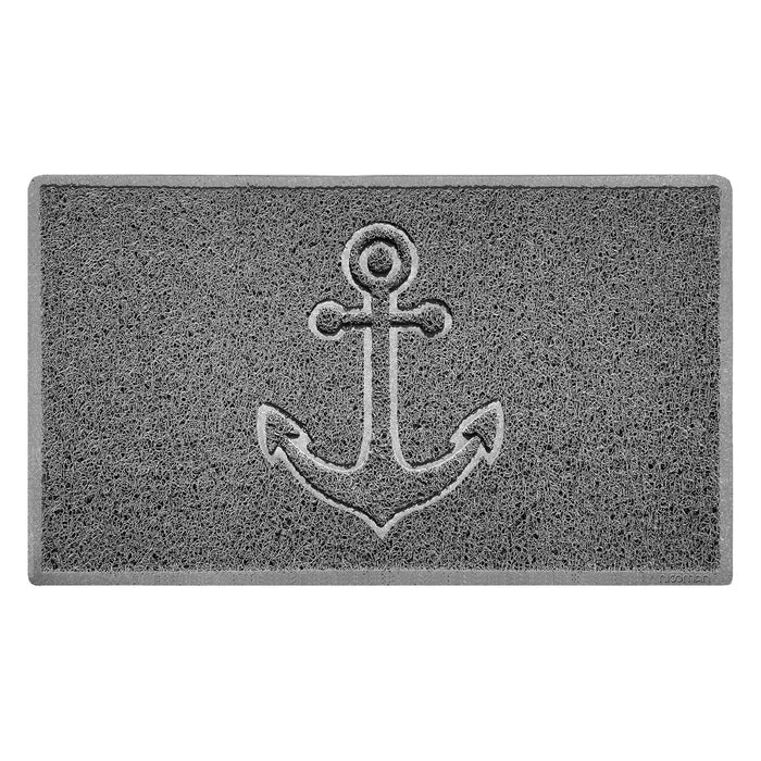 "Anchors Away" Grey Spaghetti Door Mat