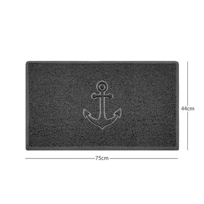 "Anchors Away" Grey Spaghetti Door Mat