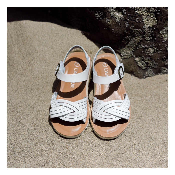 Girl's Toddler Wedge Sandal White