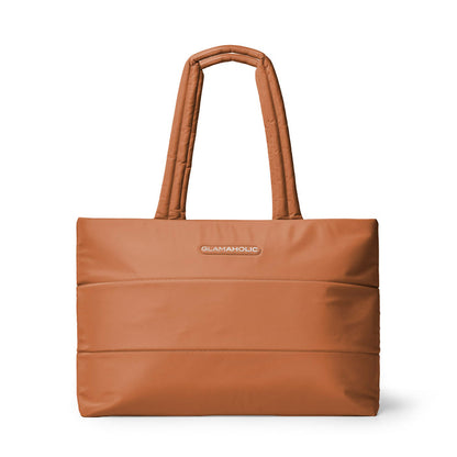 ATHLETIC NYLON TOTE - BROWN