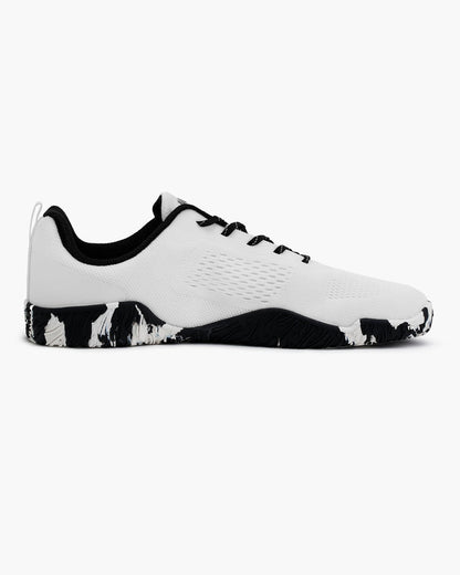 Black and White pattern Avancus Powerlifting Shoe Heel