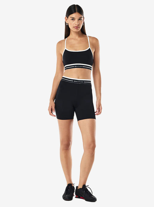 Avant 5" Bike Short in Black & Whisper White