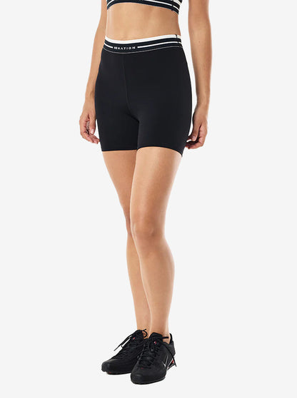 Avant 5" Bike Short in Black & Whisper White
