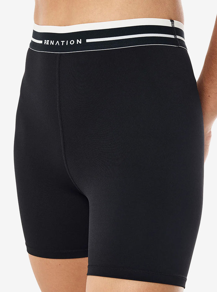 Avant 5" Bike Short in Black & Whisper White