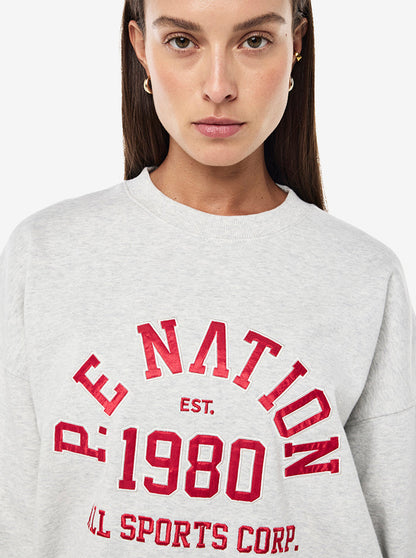 Backspin Sweat in Grey Marle