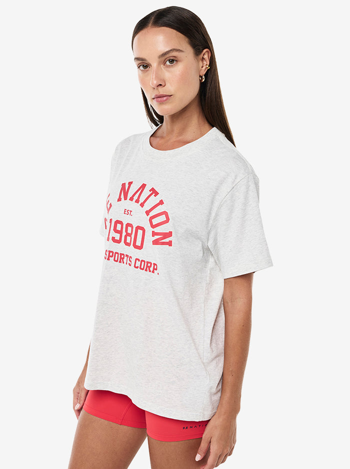 Backspin Tee in Grey Marle