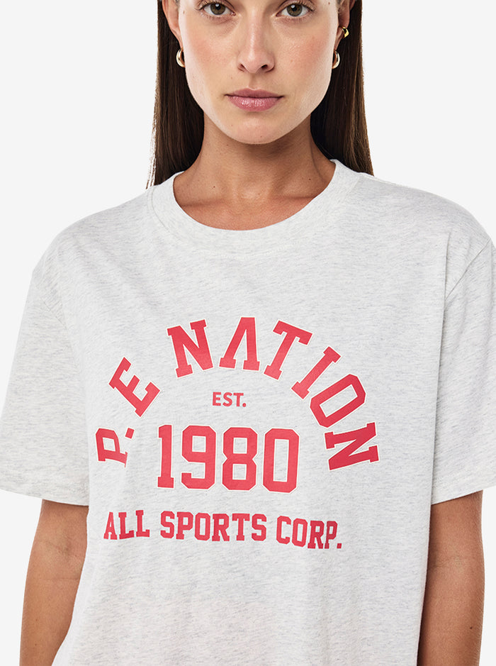 Backspin Tee in Grey Marle