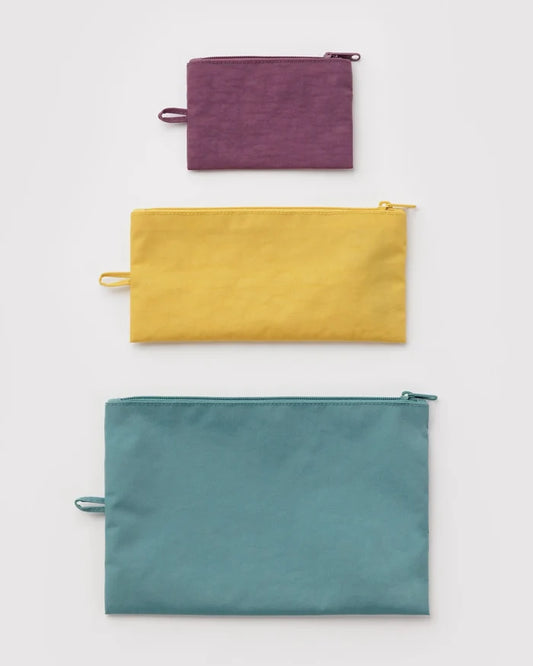 BAGGU - Flat Pouch Set in Jewel Mix