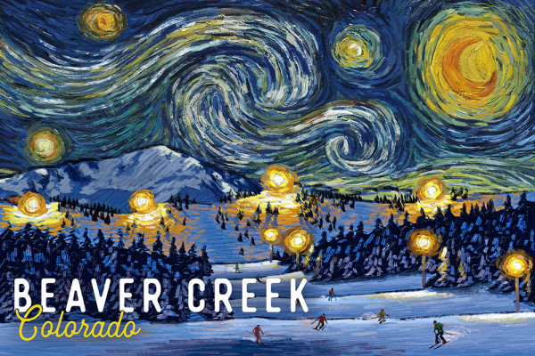 Beaver Creek Starry Night Keychain