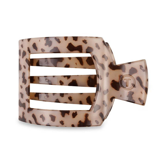Blonde Tortoise Medium Flat Square Clip