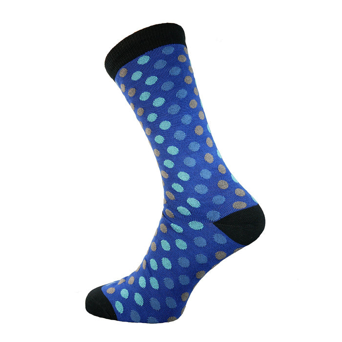 Blue spotty Bamboo crew socks