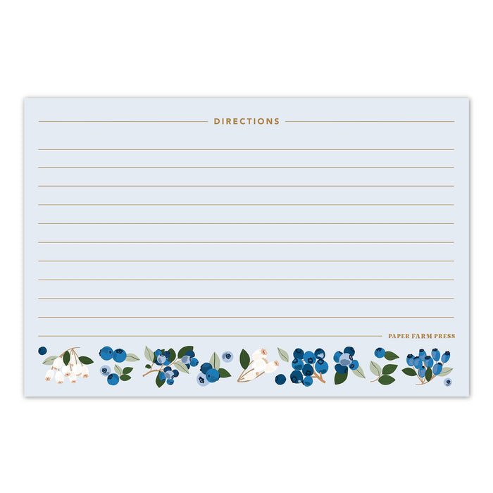 Blueberry Field Tin Recipe Box