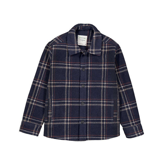 Boston Kids – Flannel Plaid Shirt in Navy